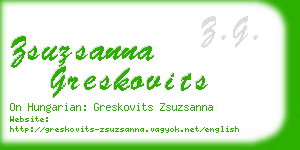 zsuzsanna greskovits business card